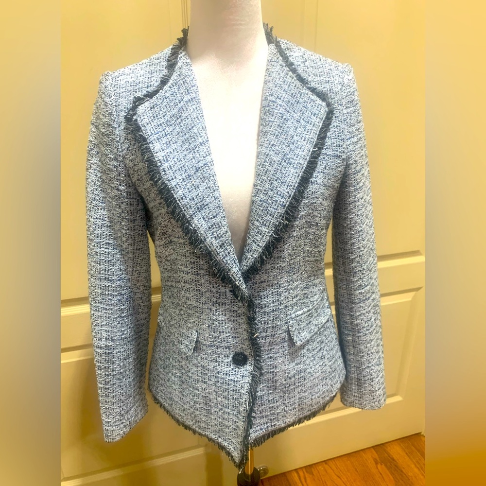 NWOT Karl Lagerfeld Paris Fringe Outlined Blazer/Jacket 4